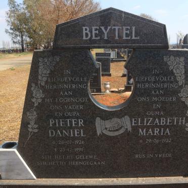 BEYTEL Pieter Daniël 1926-1991 &amp; Elizabeth Maria 1932-