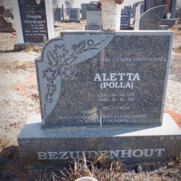 BEZUIDENHOUT Aletta 1933-2003