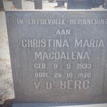 BERG Christina Maria Magdalena, v.d. 1933-1970