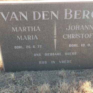 BERGH Johannes Christoffel, van den -1991 &amp; Martha Maria -1977