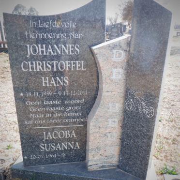 BEER Johannes Christoffel Hans, de 1959-2011 &amp; Jacoba Susanna 1961-