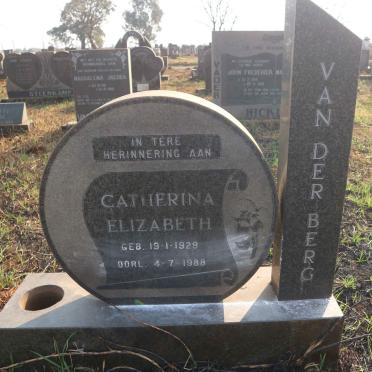 BERG Catherina Elizabeth, van der 1929-1988