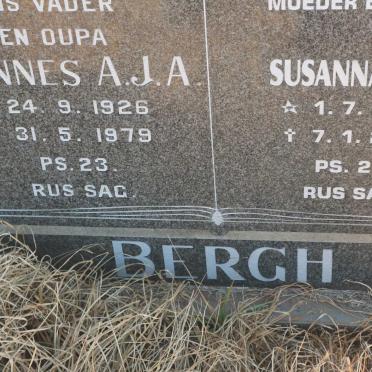 BERGH Johannes A.J.A. 1926-1979 &amp; Susanna M.E. 1938-2002