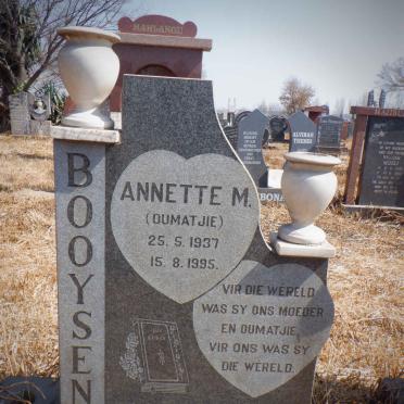 BOOYSEN Annette M. 1937-1995