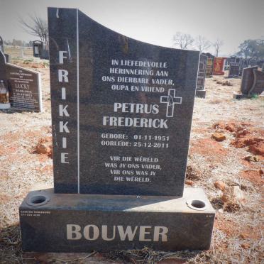 BOUWER Petrus Frederick 1951-2011