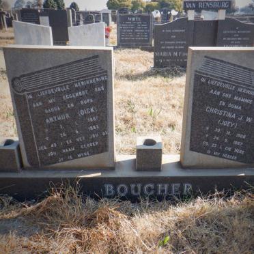 BOUCHER Arthur 1907-1983 &amp; Christina J.W. 1906-1987