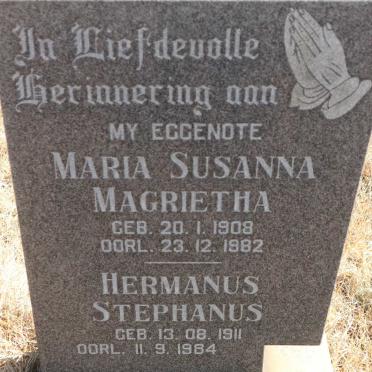 BOSMAN Hermanus Stephanus 1911-1984 &amp; Maria Susanna Magrietha 1908-1982