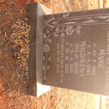 BOTHA Manie 1902-1987 &amp; Magdalena DE BEER 1905-1993