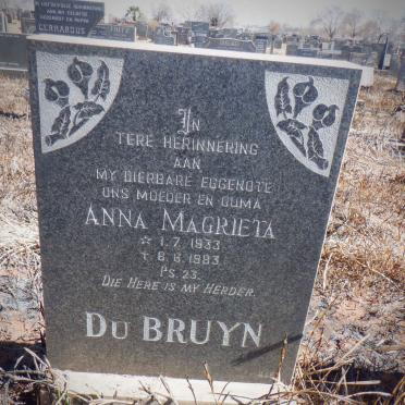 BRUYN Anna Magrieta, du 1933-1983