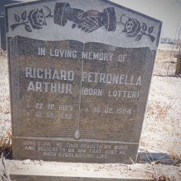 BRADLEY Richard Arthur 1929-1992 &amp; Petronella LOTTER 1924-