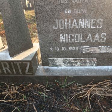 BRITZ Johannes Nicolaas 1930-20?? &amp; Aletta Wilhelmina 1934-1990 :: BRITZ Johannes Nicolaas 1953-2003