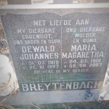 BREYTENBACH Dewald Johannes 1918-1997 &amp; Maria Magaretha 1918-2007