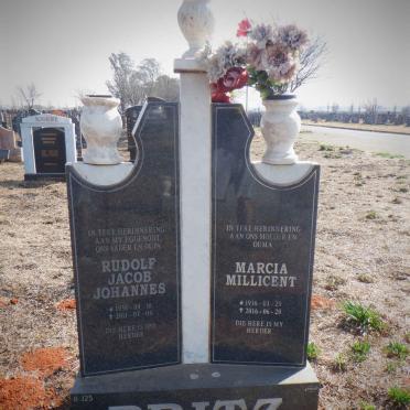 BRITZ Rudolf Jacob Johannes 1934-2011 &amp; Marcia Millicent 1936-2016