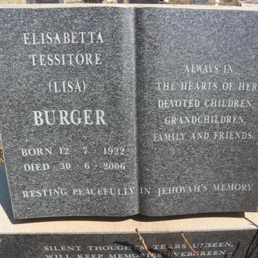 BURGER Elisabetta Tessitore 1922-2006
