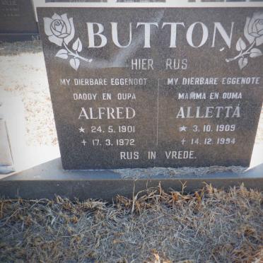 BUTTON Alfred 1901-1972 &amp; Aletta 1909-1994