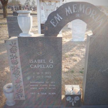 CAPELAO Isabel Q. 1922-1985
