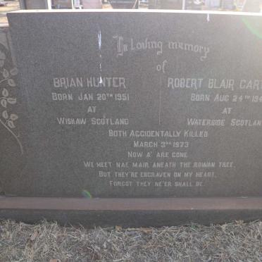 CARTSHORE Robert Blair 1948-1973 :: HUNTER Brian 1951-1973