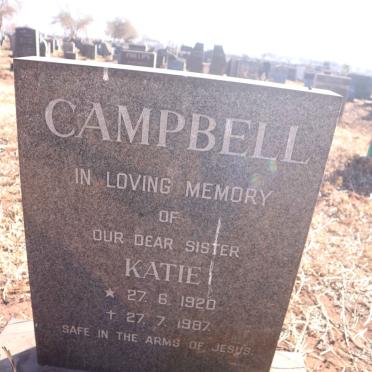 CAMPBELL Katie 1920-1987