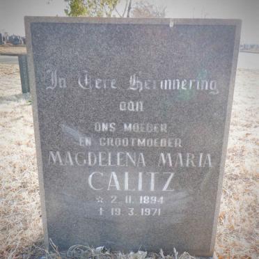 CALITZ Magdalena Maria 1894-1971