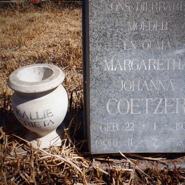 COETZER Margarietha Johanna 1938-2003