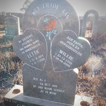 CROUWKAMP Willie 1923-2009 &amp; Lettie 1924-1998