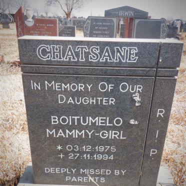 CHATSANE Boitumelo Mammy-Girl 1975-1994