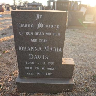 DAVIS Johanna Maria 1901-1982