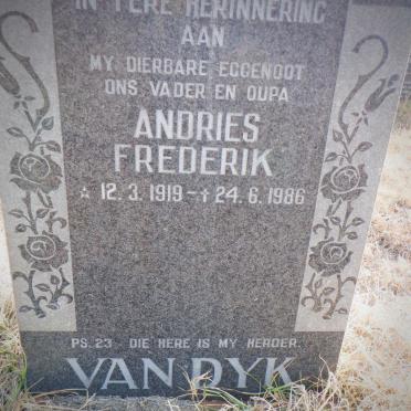 DYK Andries Frederik, van 1919-1986