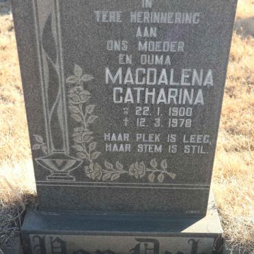 DYK Magdalena Catharina, van 1900-1978