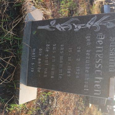 DENYSSCHEN Anna Susanna nee BEZUIDENHOUT 1924-1989