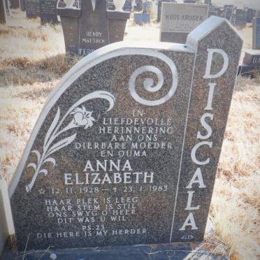 DISCALA Anna Elizabeth 1928-1985