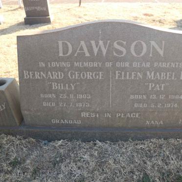 DAWSON Bernard George 1903-1973 &amp; Ellen Mabel HILL 1904-1974