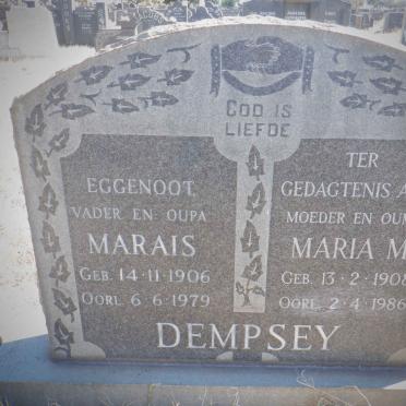 DEMPSEY Marais 1906-1979 &amp; Maria M. 1908-1986