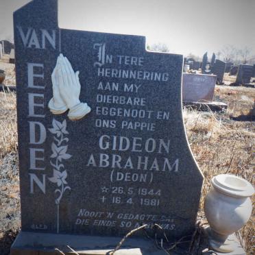 EEDEN Gideon Abraham, van 1944-1981