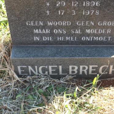 ENGELBRECHT Ella Jacomiena Androsiena nee BOTHMA 1896-1978