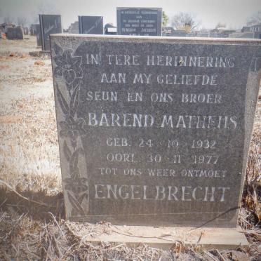 ENGELBRECHT Barend Matheus 1932-1977