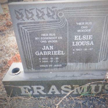 ERASMUS Jan Gabrieël 1958-2000 &amp; Elsie Liousa 1963-