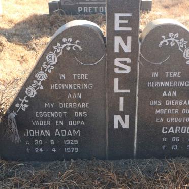 ENSLIN Johan Adam 1929-1979 &amp; Carolina E. 1933-2001
