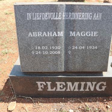 FLEMING Abraham 1930-2008 &amp; Maggie 1934-