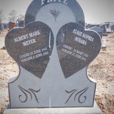 FRITZ Albert Mark Meyer 1942-2005 &amp; Elsie Sophia Susara 1941-2012