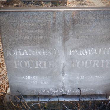 FOURIE Johannes F. 1951-1997 &amp; Parwathy 1943-