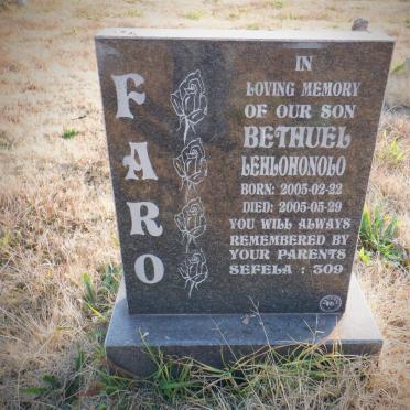 FARO Bethuel Lehlohonolo 2005-2005