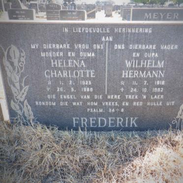 FREDERIK Wilhelm Hermann 1918-1982 &amp; Helena Charlotte 1925-1980
