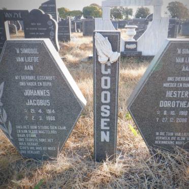 GOOSEN Johannes Jacobus 1914-1988 &amp; Hester Dorothea 1918-2006