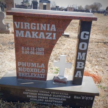 GOMBA Virginia Makazi 1929-2003