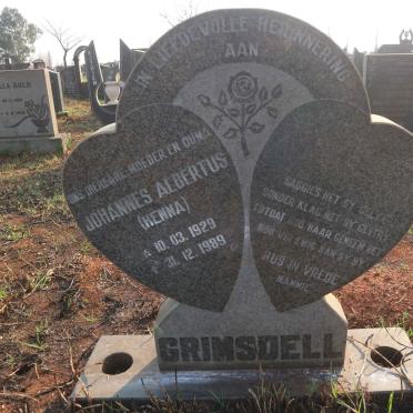 GRIMSDELL Johannes Albertus 1929-1989