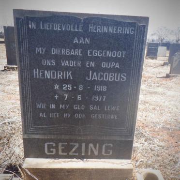GEZING Hendrik Jacobus 1918-1977