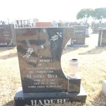 HADEBE Claudia Diya 1916-1993