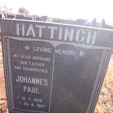 HATTINGH Johannes Paul 1926-1987