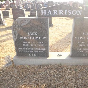 HARRISON Jack Montgomery 1919-1999 &amp; Susanna Maria Gertrude 1923-2006